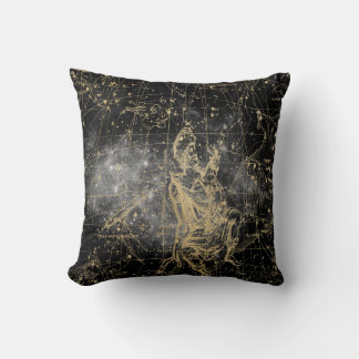 Vintage Celestial Star Map Background Cushion