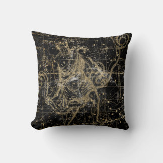 Vintage Celestial Star Map Background Cushion