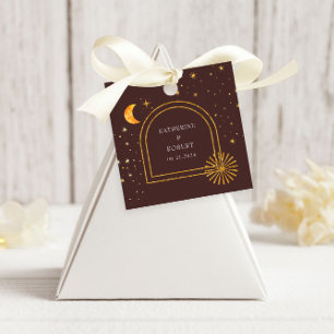 Vintage Celestial Stars Moon Wedding Napkins Favour Tags