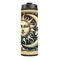 Vintage Celestial Sun & Moon