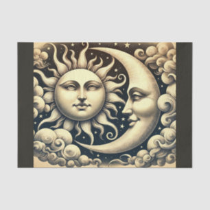 Vintage Celestial Sun & Moon Tissue Paper