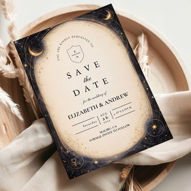 Vintage Celestial Wedding Save The Date (Creator Uploaded)