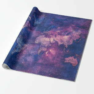 Vintage Celestial World Map (10) Wrapping Paper