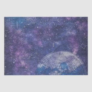 Vintage Celestial World Map (12) Tissue Paper