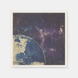 Vintage Celestial World Map (1) Napkin