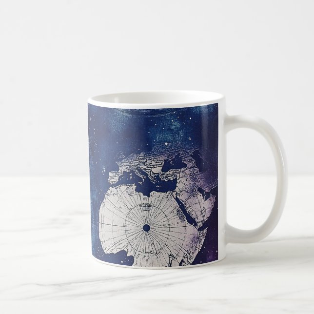 Vintage Celestial World Map (2) Coffee Mug (Right)