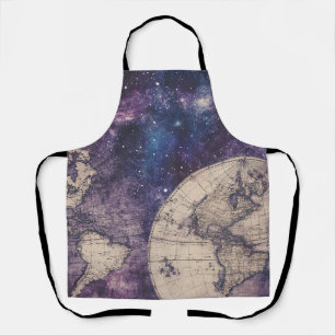Vintage Celestial World Map (3) Apron