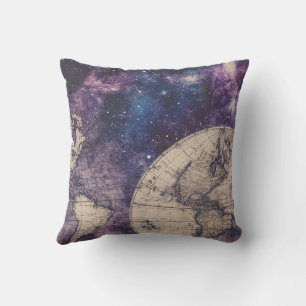 Vintage Celestial World Map (3) Cushion