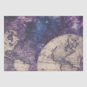 Vintage Celestial World Map (3) Tissue Paper