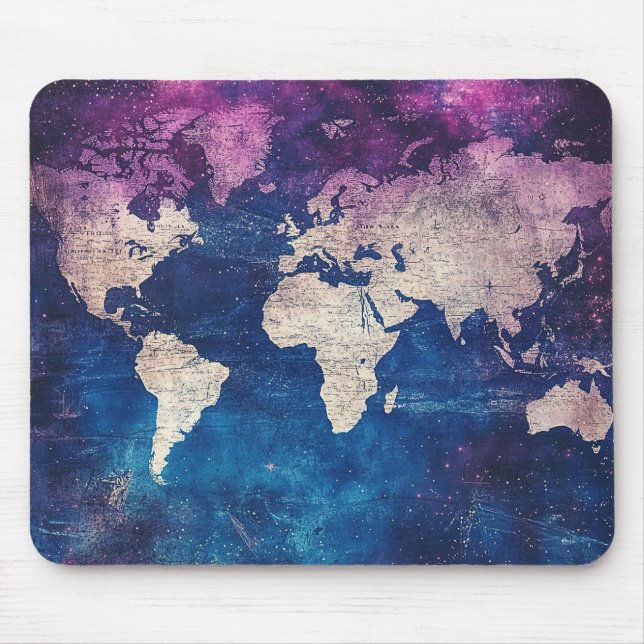 Vintage Celestial World Map (4) Mouse Pad (Front)