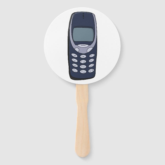Vintage Cell Phone Hand Fan (Front)