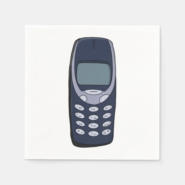 Vintage Cell Phone Napkin (Front)