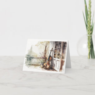 Vintage Cello Note Card