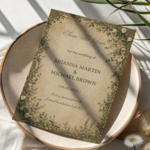 Vintage Celtic Botanical Save The Date
