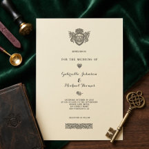 Vintage Celtic Knot Dragon Crest Wedding
