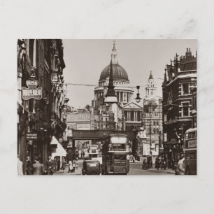 Vintage Central London Street Postcard