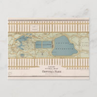 Vintage Central Park Map New York City