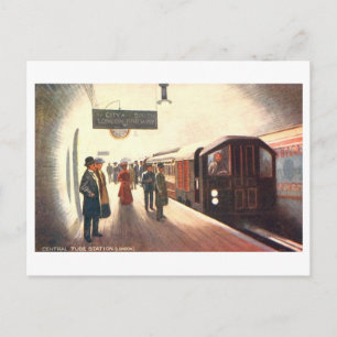 Vintage Central Tube Station (London) Postcard