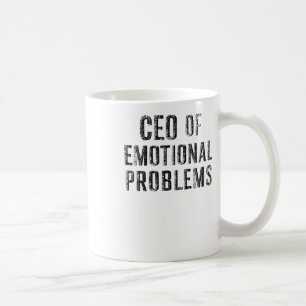 Vintage Ceo Of Emotional Problems Sticker Coffee Mug