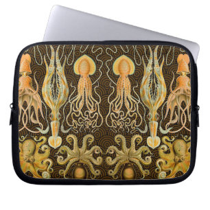 Vintage Cephalopods Squid Octopus Laptop Sleeve