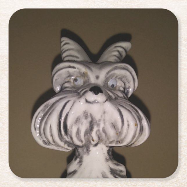 Vintage Ceramic Dog Coaster Set (Front)