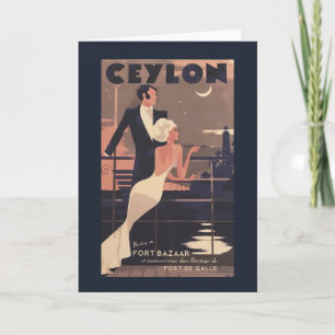 Vintage Ceylon Greeting Card