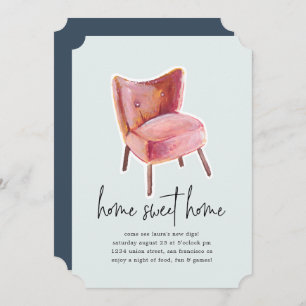 Vintage Chair Housewarming Party Invitation