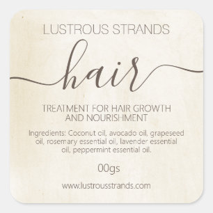 Vintage Chalk Paint Hair Treatment Handmade Mask Square Sticker