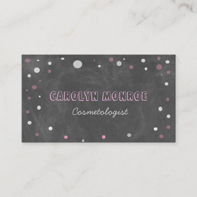 Vintage Chalkboard Art Business Card (Front)