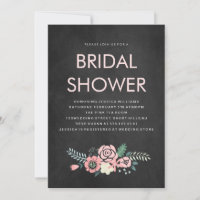 Vintage Chalkboard Floral Bridal Shower