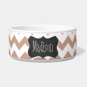 Vintage Chalkboard look; Brown Chevron Pattern