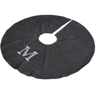 Vintage Chalkboard Monogram Initial Tree Skirt