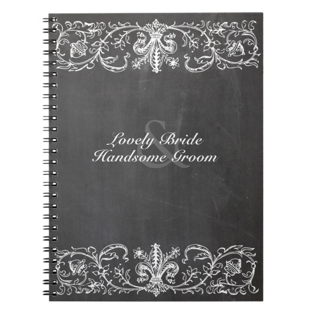 Vintage Chalkboard Personalised Notebook (Front)
