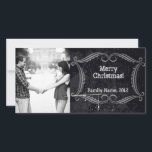 Vintage Chalkboard Photo Christmas Card<br><div class="desc">This photo holiday card features a fun shabby chalkboard design. Easy template allows you to upload your own photo.</div>