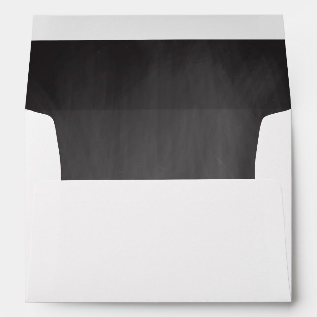 Vintage Chalkboard Style | Rustic Wedding 5x7 Envelope (Back (Bottom))