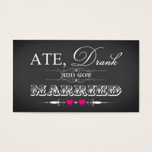Vintage Chalkboard Style Wedding Favour Tag in