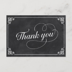 Vintage Chalkboard Thank You Card
