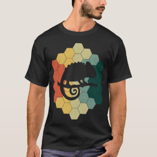 Vintage Chameleon Retro Sunset Reptile Lizard Cham T-Shirt