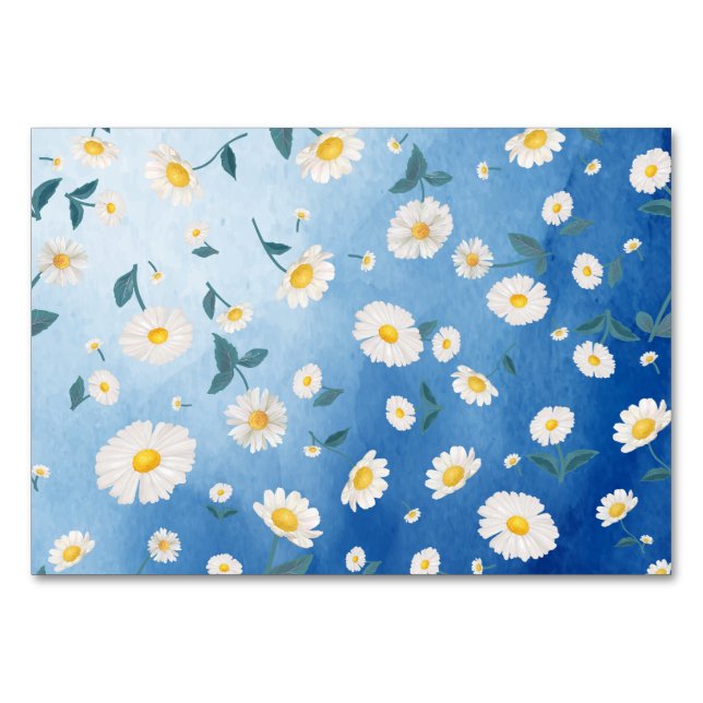 Vintage Chamomile Flower Table Number (Front)