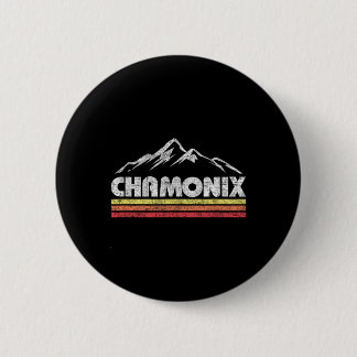 Vintage Chamonix Retro Mountain Mens Womens Souven 6 Cm Round Badge