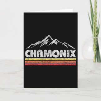 Vintage Chamonix Retro Mountain Mens Womens Souven Card