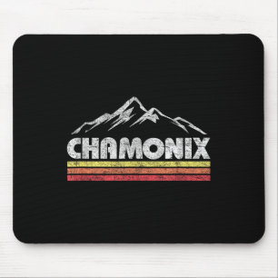 Vintage Chamonix Retro Mountain Mens Womens Souven Mouse Pad