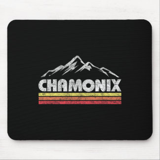 Vintage Chamonix Retro Mountain Mens Womens Souven Mouse Pad