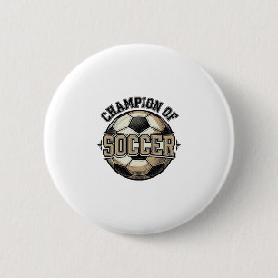 Vintage Champion of Soccer Ball Shirt Design_1 6 Cm Round Badge