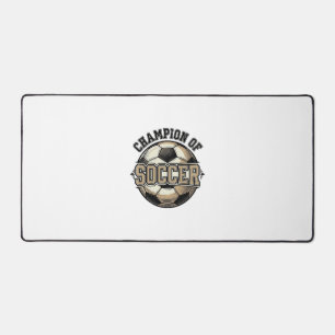 Vintage Champion of Soccer Ball Shirt Design_1 Desk Mat