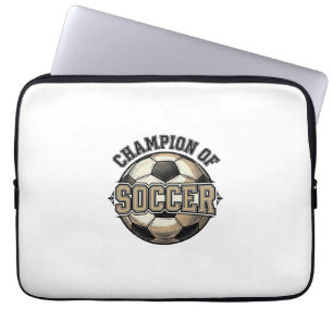 Vintage Champion of Soccer Ball Shirt Design_1 Laptop Sleeve