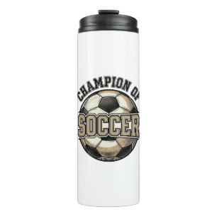 Vintage Champion of Soccer Ball Shirt Design_1 Thermal Tumbler
