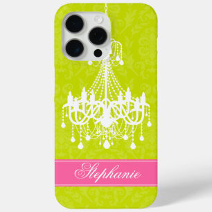 Vintage Chandelier and Damask Pattern iPhone 15 Pro Max Case