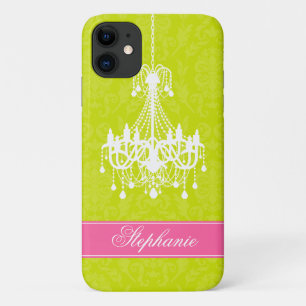 Vintage Chandelier and Damask Pattern iPhone 11 Case