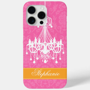 Vintage Chandelier and Damask Pattern iPhone 15 Pro Max Case